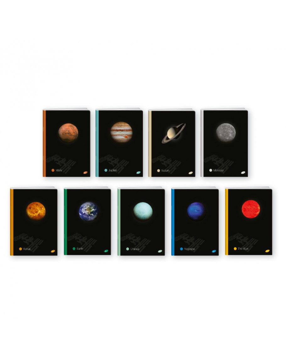 Тетрадка А4 мат/UV Planets, 60+2 л.ред, 70 г/м2