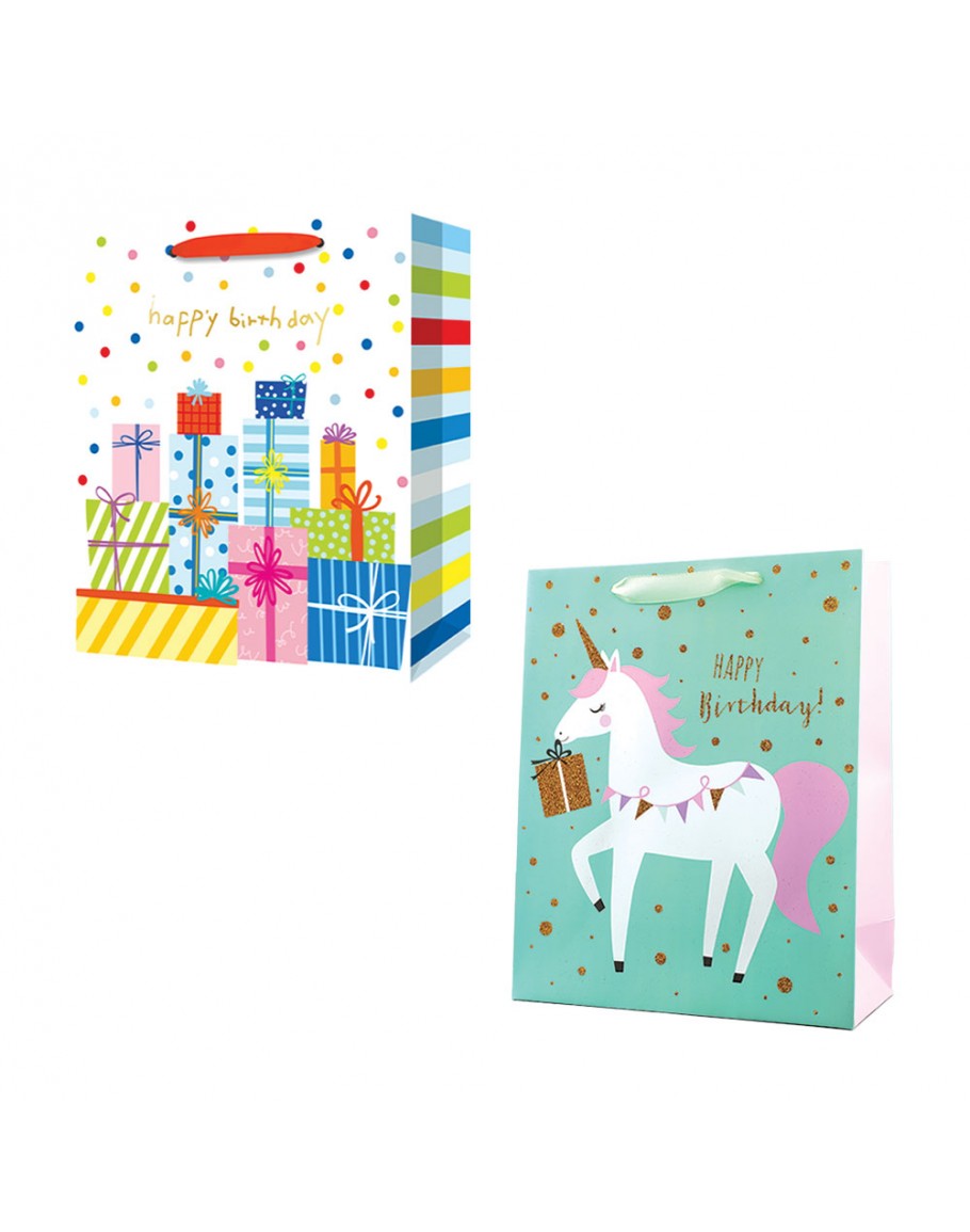 Торбичка подаръчна 26x12x32 см, картон 210 г/м2, Birthday Kids