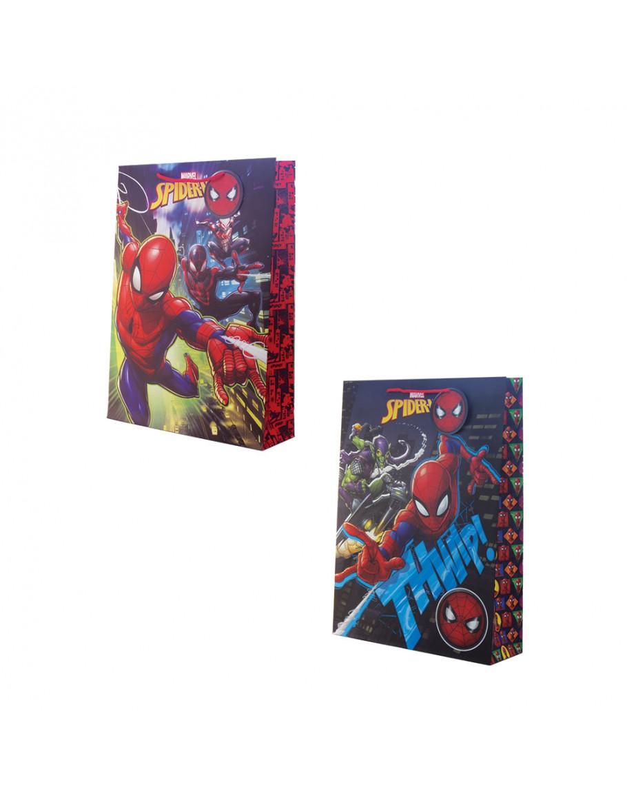 Торбичка подаръчна 18x11x23 см, картон 210 г/м2, Spiderman