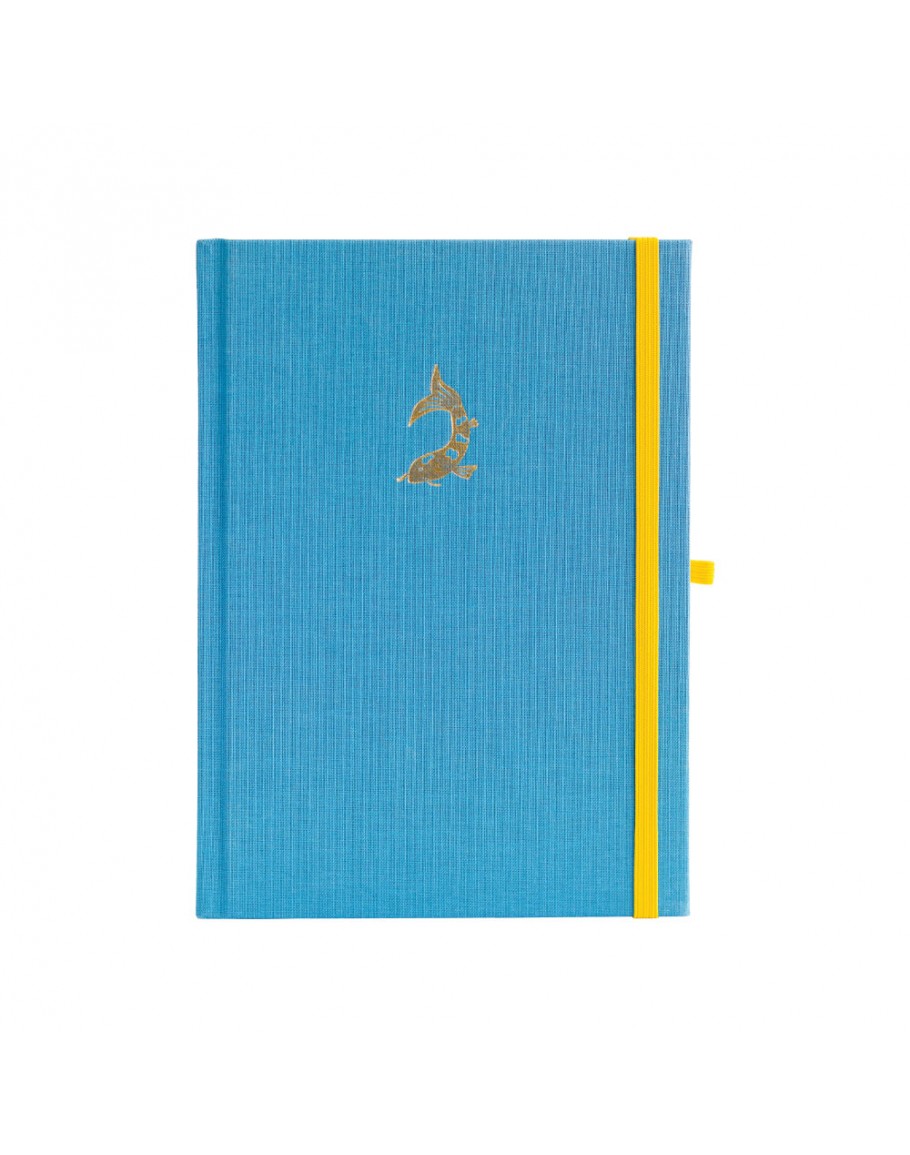 Бележник с точки A5, 80 л, 150 г/м2 The Koi, син лен