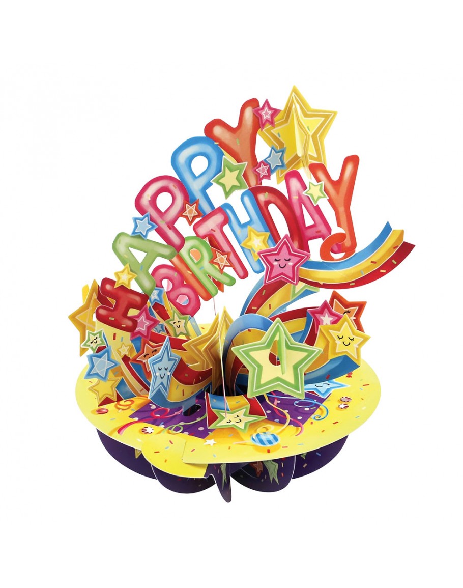 Картичка Happy Birthday - Shooting Stars, Pirouettes